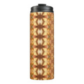 Green & Amber Ikat Zen Thermosbecher (Vorderseite)