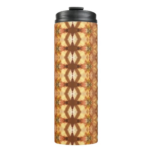 Green & Amber Ikat Zen Thermosbecher (Vorderseite)