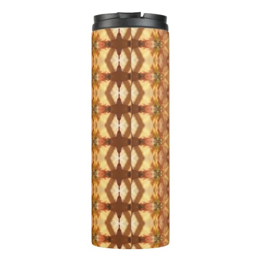 Green & Amber Ikat Zen Thermosbecher (Rückseite)