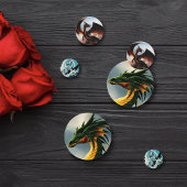 Green Amber White Dragons Konfetti