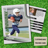 Green American Football Trading Card for Kids Telefonnummerkarte