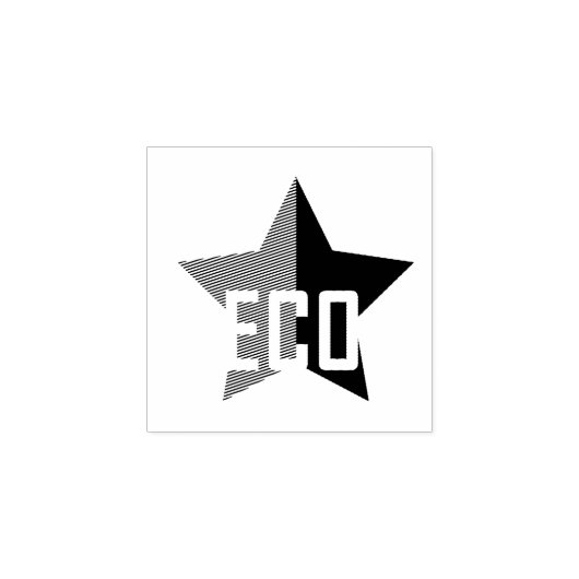 Green Anarchy Star Gummistempel (Prägung)