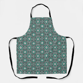 Green ancient Islamic mandala pattern Schürze