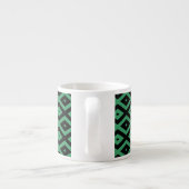 Green and black diamond pattern espressotasse (Rückseite)