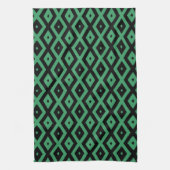 Green and black diamond pattern geschirrtuch (Vertikal)
