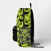 Green and Black Frog Pattern Kinderschule Bedruckter Rucksack (Rechts)
