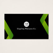 Green and Black Minimalist Modern Business Card (Rückseite)