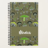 Green and black mushrooms pattern planer (Vorderseite)
