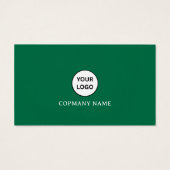 Green and Black Simple Minimalist Business Card (Rückseite)