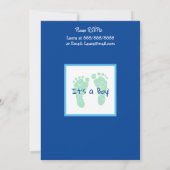 Green and Blue Baby Boy Ultrasound Baby Shower Einladung (Rückseite)