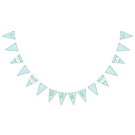 Green and Blue Baby Showgarland-Banner Wimpelkette