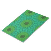 Green and Blue Circular Pattern Notepad Notizblock (angewinkelt)