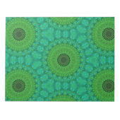 Green and Blue Circular Pattern Notepad Notizblock (Vorderseite)