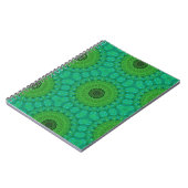 Green and Blue Circular Pattern Spiral Notebook Notizblock (Linke Seite)