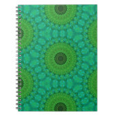 Green and Blue Circular Pattern Spiral Notebook Notizblock (Vorderseite)