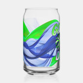 Green and Blue football team colors Dosenglas (Vorderseite)