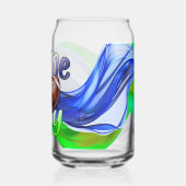 Green and Blue football team colors Dosenglas (Rückseite)