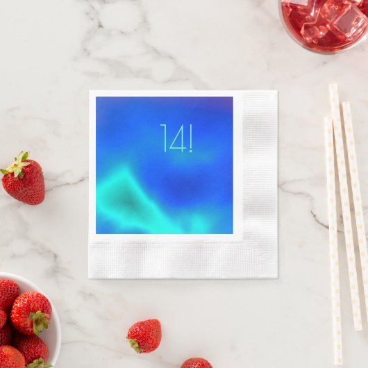 Green and Blue Paper Napkin Serviette (Beispiel)