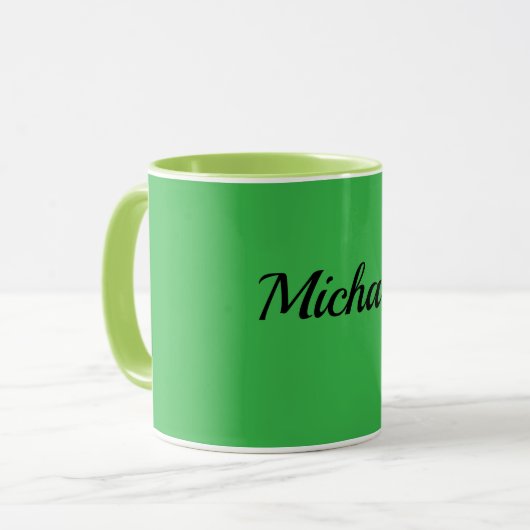 Green and Chartreuse Green Template Tasse (Vorderseite Links)