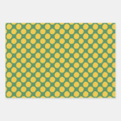 Green and Cream Polka Dot Gift Wrap Geschenkpapier Set (Vorderseite 3)
