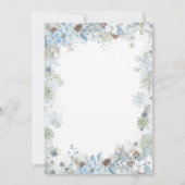 Green and Dusty Blue A Merry Little Baby Shower  Einladung (Rückseite)