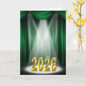 Green and Gold Abschluss 2025 School Colors Karte (Gelbe Blume)