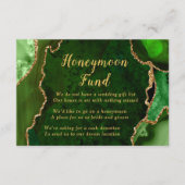 Green and Gold Agate Honeymoon Fund Begleitkarte (Vorderseite)