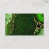 Green and Gold Agate Wedding Registry Begleitkarte (Rückseite)