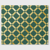 Green and Gold Arabesque Wrapping Paper (Roll) Geschenkpapier (Flach)