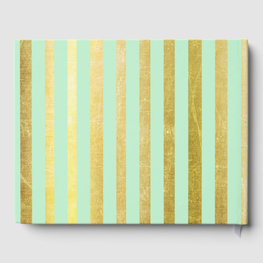 Green and Gold Baby Showbook Gästebuch (Rückseite)