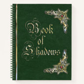 Green and Gold Book of Shadows Notizbuch (Vorderseite)