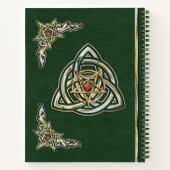 Green and Gold Book of Shadows Notizbuch (Rückseite)