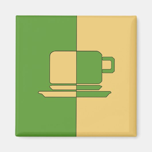 Green and Gold Cup Magnet (Vorne)