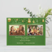 Green and Gold Foto Feiertagskarte (Stehend Vorderseite)