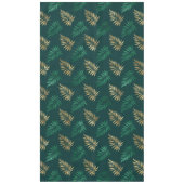 Green and Gold Glitzer auf tropischen Blätter Tischdecke (Vorderseite)