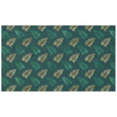 Green and Gold Glitzer auf tropischen Blätter Tischdecke (Vorderseite (Horizontal))
