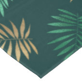 Green and Gold Glitzer auf tropischen Blätter Tischdecke (Schrägansicht)