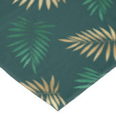 Green and Gold Glitzer auf tropischen Blätter Tischdecke (Schrägansicht)