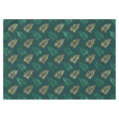 Green and Gold Glitzer auf tropischen Blätter Tischdecke (Vorderseite (Horizontal))