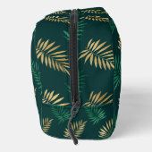 Green and Gold Glitzer auf tropischen Blätter Waschbeutel (Rechts)