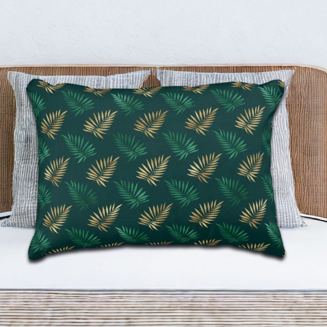 Green and Gold Glitzer zur Runde der tropischen Bl Dekokissen (Von Creator hochgeladen)