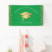 Green and Gold Graduation Banner (Insitu)