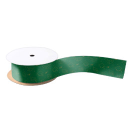 Green and Gold Graduation Cap Toss Satinband