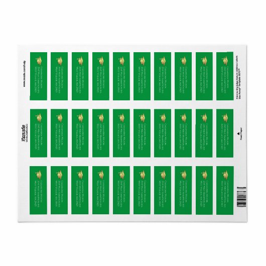 Green and Gold Graduation Return Address (Vorne)
