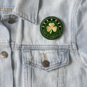 Green and Gold Kleeblatt Clover St Patrick's Day Button (Beispiel)