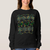 Green and Gold Labrador Ugly Christmas Sweater Sweatshirt (Vorderseite)