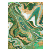 Green and gold liquid marble abstract tischdecke (Vorderseite)