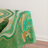 Green and gold liquid marble abstract tischdecke (Beispiel)