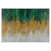 Green and gold motion abstract schneidebrett (Vorderseite)