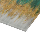 Green and gold motion abstract schneidebrett (Ecke)